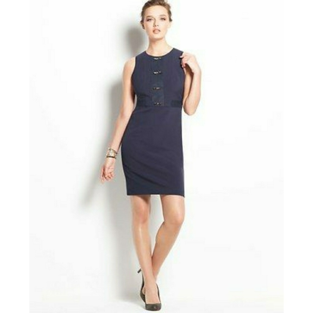 NWT Ann Taylor Black Knee Length Sheath Dress - Picture 3 of 6
